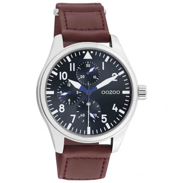 OOZOO Timepieces C11006 Red Synthetic Strap