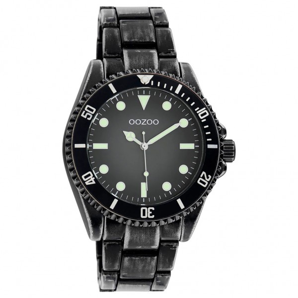 OOZOO Timepieces C11014 Black Stainless Steel Bracelet