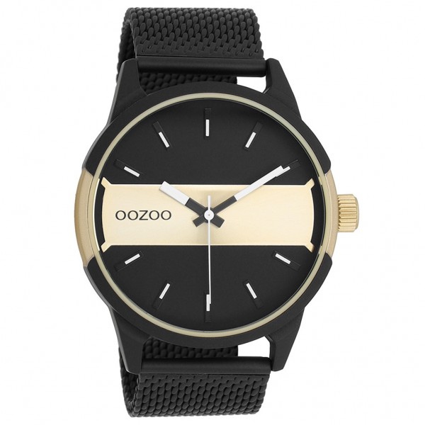 OOZOO Timepieces C11108 Black Metallic Bracelet