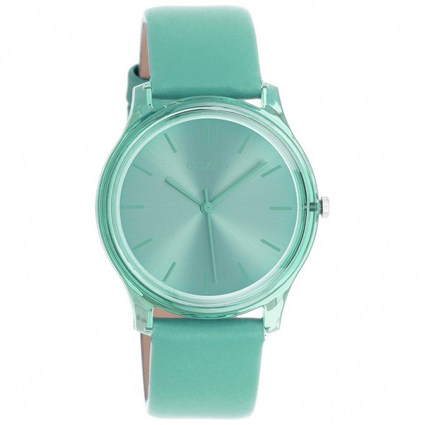 OOZOO Timepieces C11139 Light Green Leather Strap