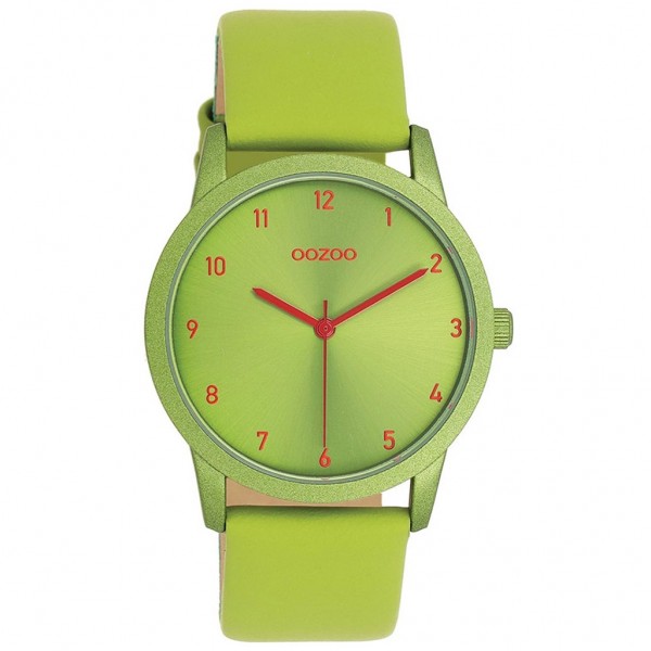 OOZOO Timepieces C11169 Green Leather Strap