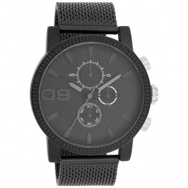 OOZOO Timepieces C11214 Black Metallic Bracelet