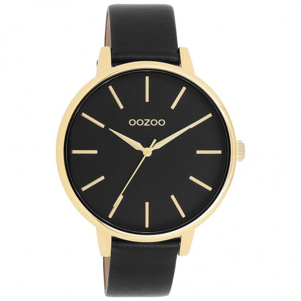 OOZOO Timepieces C11294 Black Leather Strap