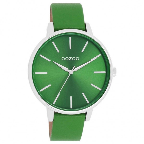 OOZOO Timepieces C11297 Green Leather Strap