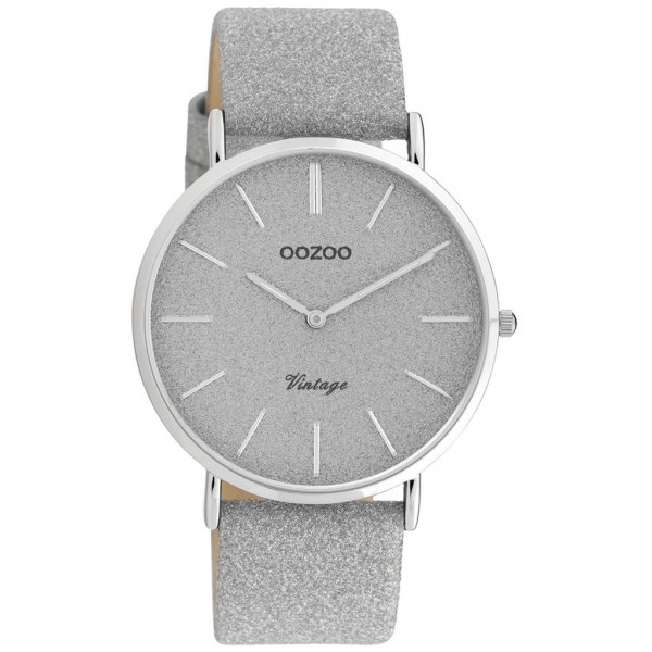 OOZOO Vintage C20160 Silver Leather Glitter Strap