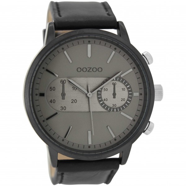 OOZOO Timepieces C9058 Black Leather Strap