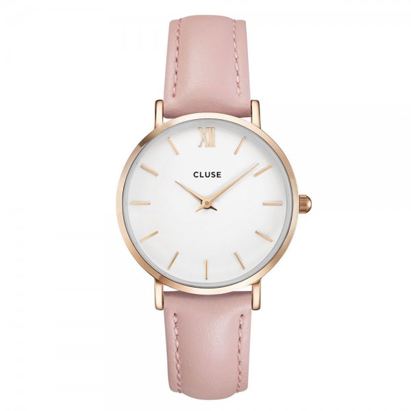 CLUSE Minuit CW0101203006 Pink Leather Strap