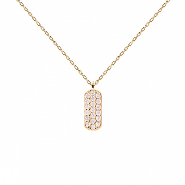 PDPAOLA Necklace Essentials Icy Zircons | Silver 925° Gold Plated 18K CO01-483-U