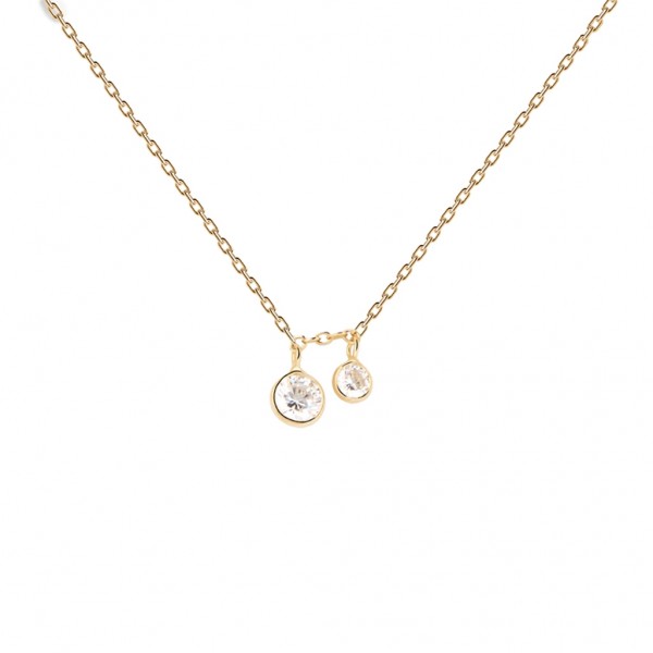 PDPAOLA Necklace Essentials Bliss Zircons | Silver 925° Gold Plated 18K CO01-601-U