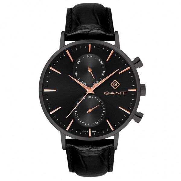 GANT Park Hill Day-Date II G121016 Black Leather Strap