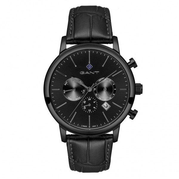 GANT Cleveland G132017 Special Edition Multifunction Black Leather Strap