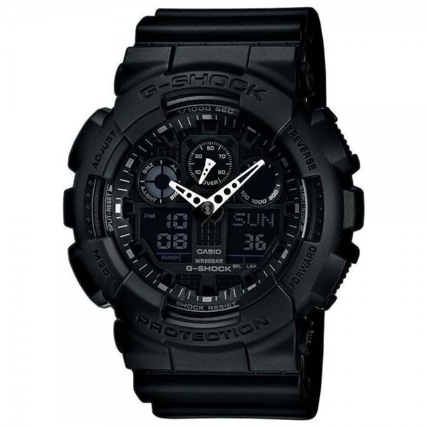 CASIO G-Shock GA-100-1A1ER Chrono Black Rubber Strap