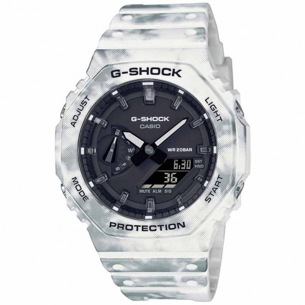 CASIO G-Shock GAE-2100GC-7AER White Rubber Strap Gift Set