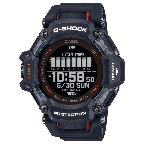 CASIO G-Shock GBD-H2000-1AER Solar Smartwatch Black Rubber Strap