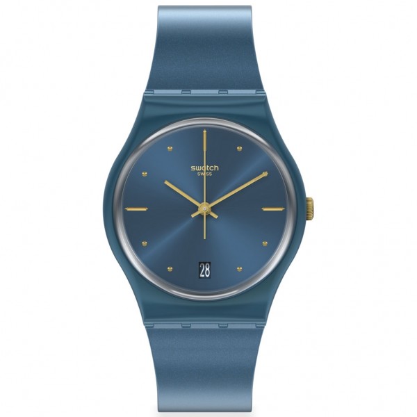 SWATCH Pearlyblue GN417 Blue Silicone Strap
