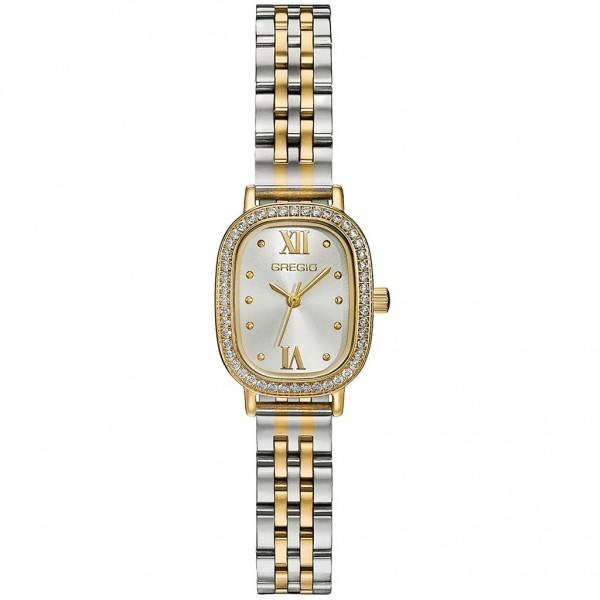 GREGIO Aurora GR450040 Crystals Two Tone Stainless Steel Bracelet