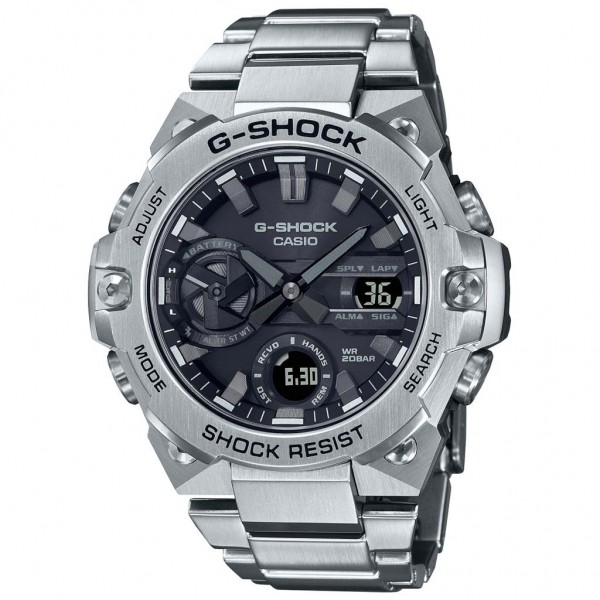 CASIO G-Shock GST-B400D-1AER Chrono Solar Silver Stainless Steel Bracelet