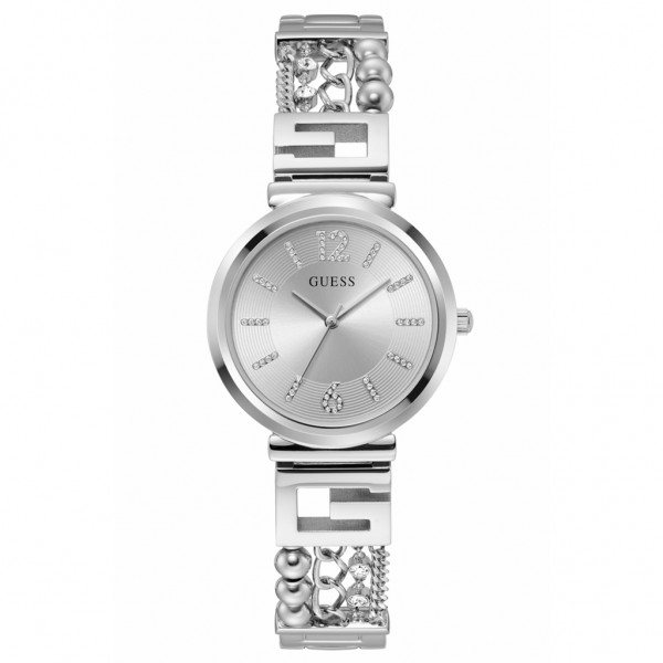 GUESS G Cluster GW0545L1 Crystals Silver Stainless Steel Bracelet