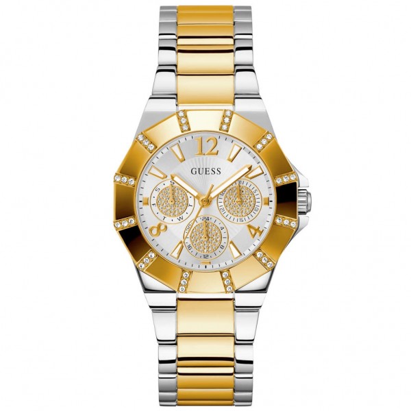 GUESS Sunray GW0616L2 Crystals Multifuction Two Tone Stainless Steel Bracelet