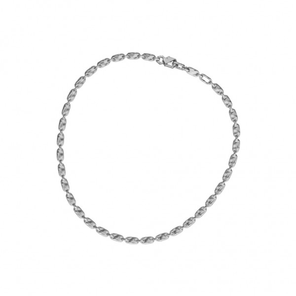 BIKKEMBERGS Necklace | Diamonds Anthracite Stainless Steel HAN02WV