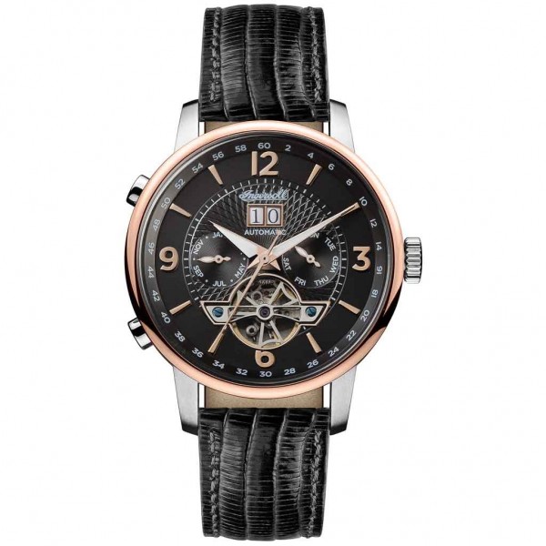 INGERSOLL The Grafton Automatic I00702 Black Leather Strap