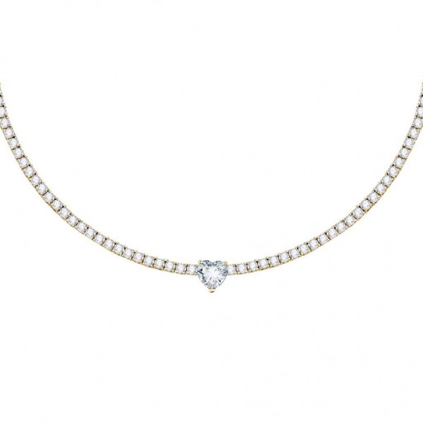 CHIARA FERRAGNI Necklace Diamond Heart Zircons | Gold Metal J19AUV04