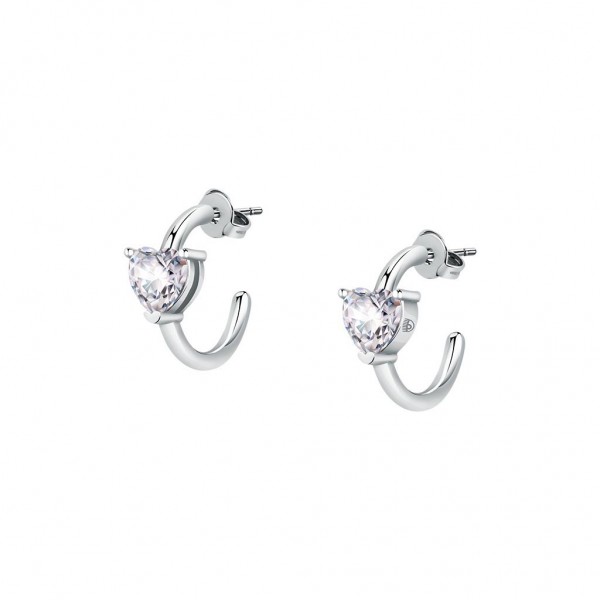 CHIARA FERRAGNI Earing Diamond Heart Crystals | Silver Metal J19AUV31