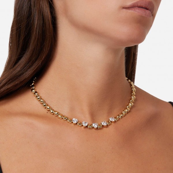 CHIARA FERRAGNI Necklace Cuoricino Crystals | Gold Metal J19AVT01
