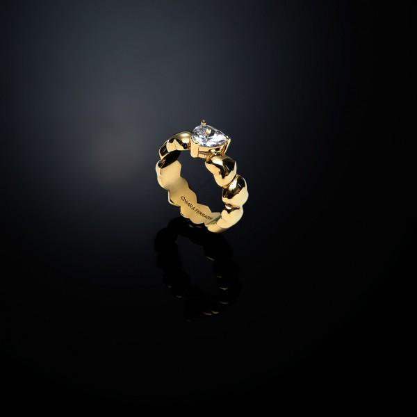CHIARA FERRAGNI Ring Cuoricino Crystals | Gold Metal J19AVT05014