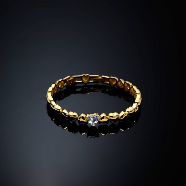 CHIARA FERRAGNI Bracelet Cuoricino Crystals | Gold Metal J19AVT11
