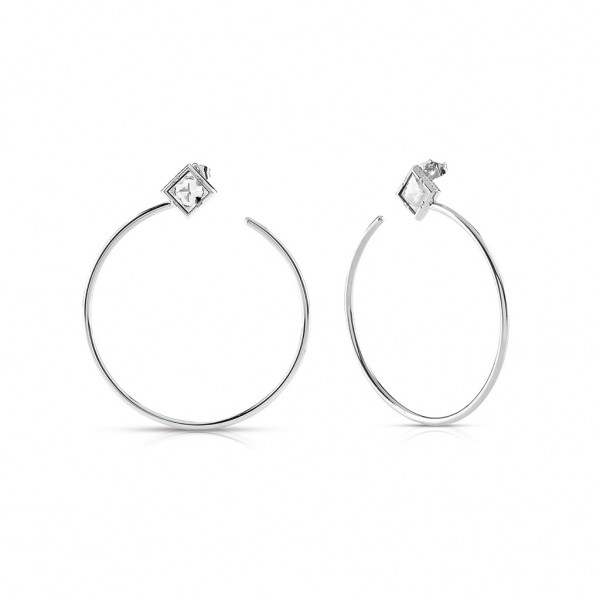 GUESS Earring Elegance Zircons | Silver Stainless Steel JUBE01229JWRHT/U