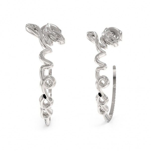 GUESS Earring Say My Name Zircons | Silver Stainless Steel JUBE03313JWRHT/U