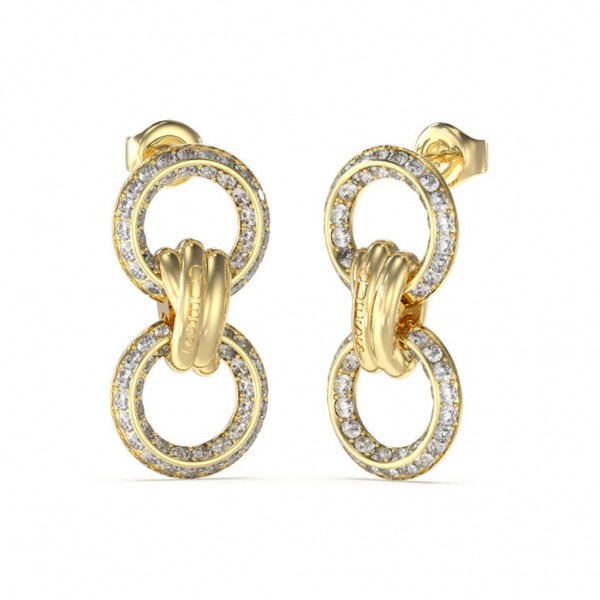 GUESS Earring Knot You Zircons | Gold Stainless Steel JUBE04061JWYGT/U