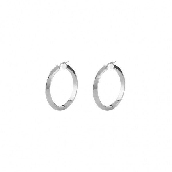 GUESS Earring Hoops I Did It Again | Silver Stainless Steel JUBE04192JWRHT/U