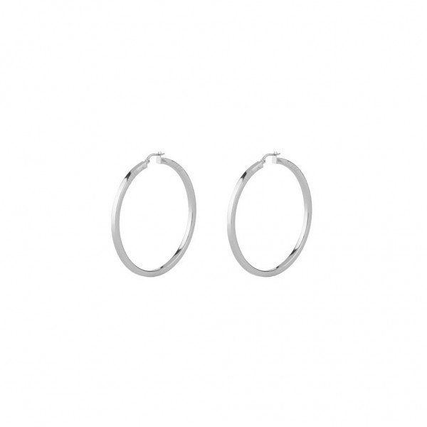 GUESS Earring Hoops I Did It Again | Silver Stainless Steel JUBE04200JWRHT/U