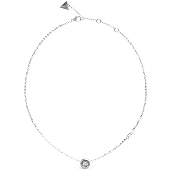 GUESS Necklace Unique Solitaire Zircons | Silver Stainless Steel JUBN03398JWRHT/U