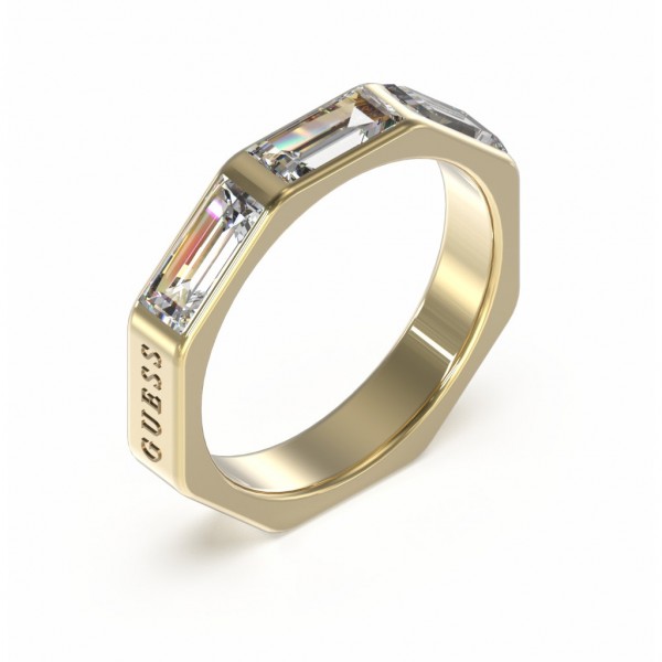 GUESS Ring It's Raining Zircons | Gold Stainless Steel JUBR03174JWYG54