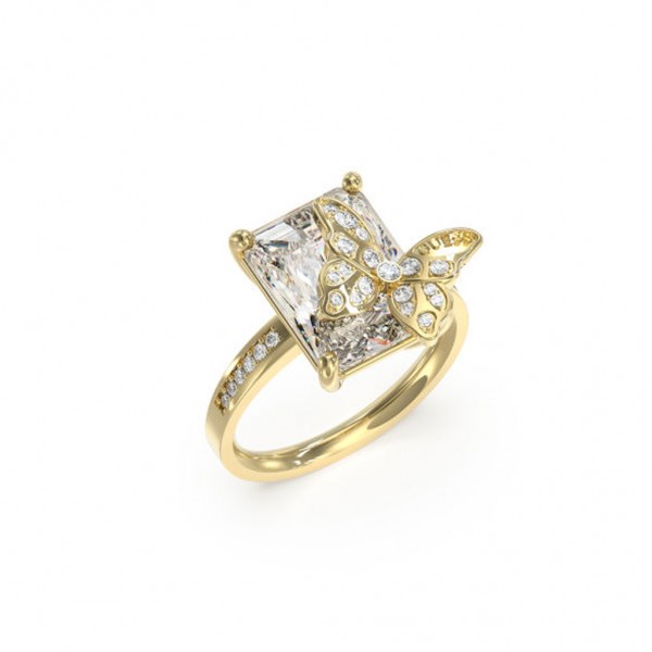 GUESS Ring Chrysalis Zircons | Gold Stainless Steel JUBR04100JWYG58