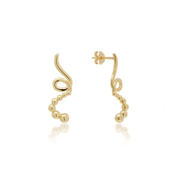 JCOU The Dots Earring Silver 925° Gold Plated 14K JW900G4-03