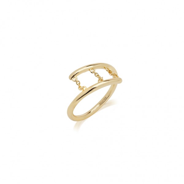 JCOU Chains Ring Silver 925° Gold Plated 14K JW904G0-01