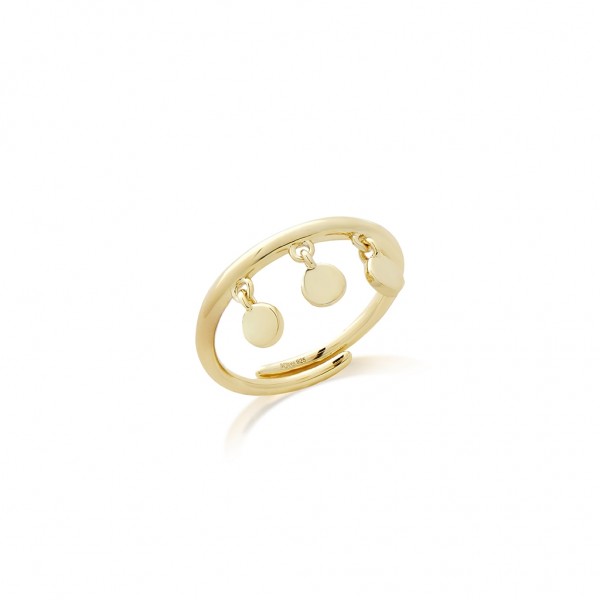JCOU Coins Ring Silver 925° Gold Plated 14K JW905G0-01