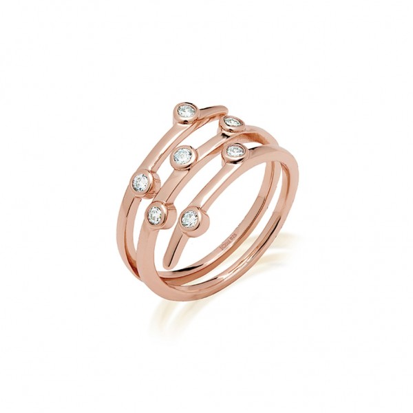 JCOU Round Minimal Ring Silver 925° Rose Gold Plated JW906R0-02