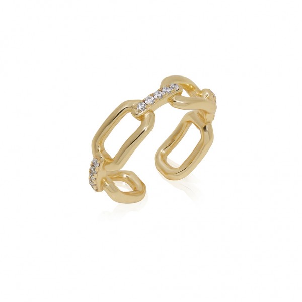 JCOU Unchain Ring Silver 925° Gold Plated 14K JW908G0-02