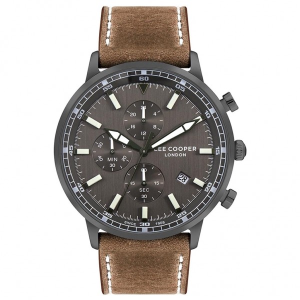 LEE COOPER Gents LC07943.064 Chrono Brown Leather Strap