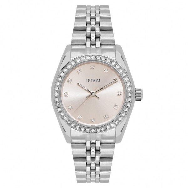 LE DOM Glance LD.1492-4 Crystals Silver Stainless Steel Bracelet