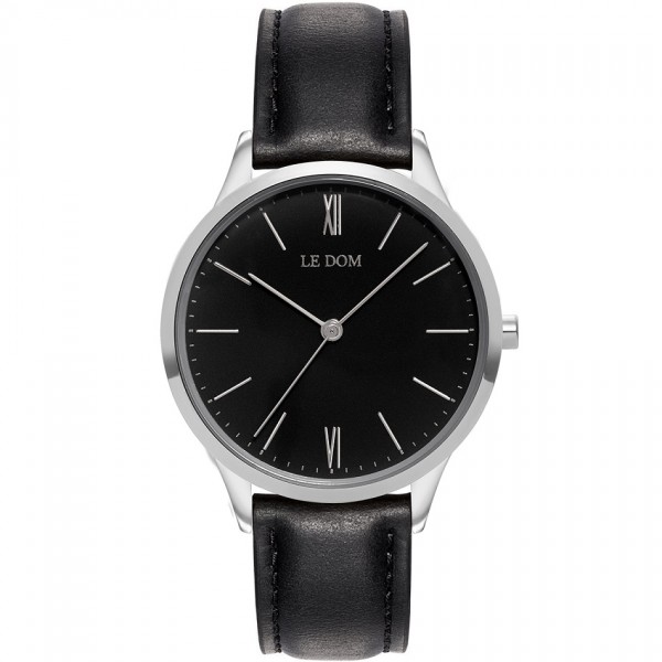 LE DOM Classic Lady LD.1000-2 Black Leather Strap