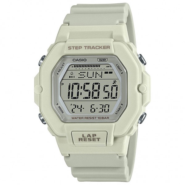 CASIO Collection LWS-2200H-8AVEF Dual Time White Rubber Strap