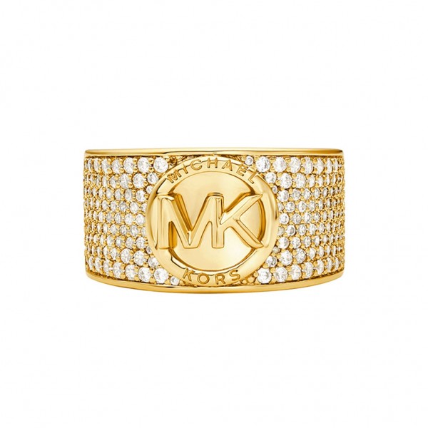 MICHAEL KORS Ring Premium Zircons | Brass Gold Plated 14K MKJ8063710-6