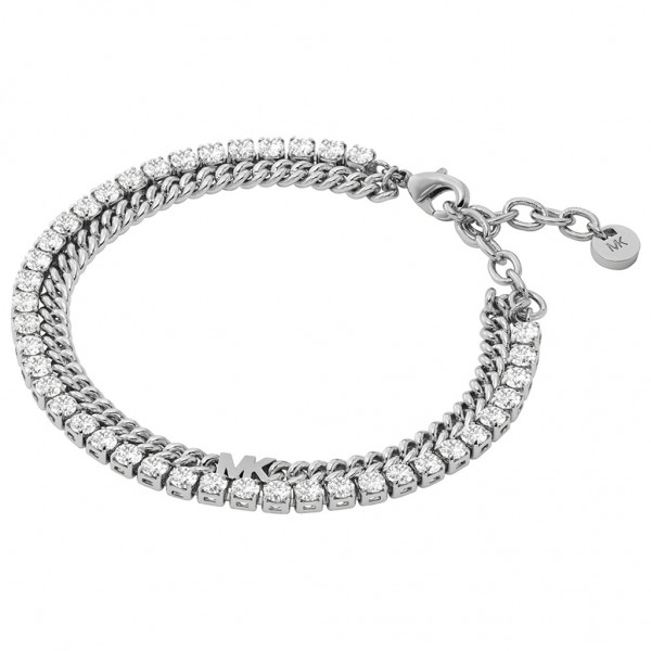 MICHAEL KORS Bracelet Metallic Muse Zircons | Silver Platinum Plated MKJ8277CZ040