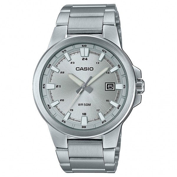 CASIO Collection MTP-E173D-7AVEF Silver Stainless Steel Bracelet